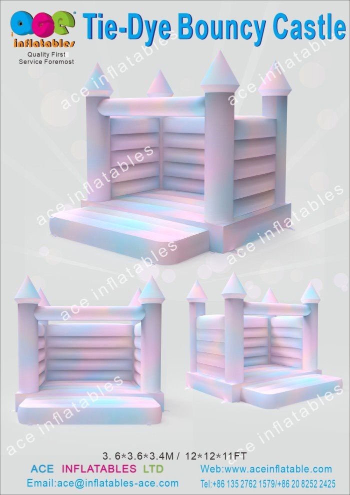 Tie-Dye Bouncy Castle-1