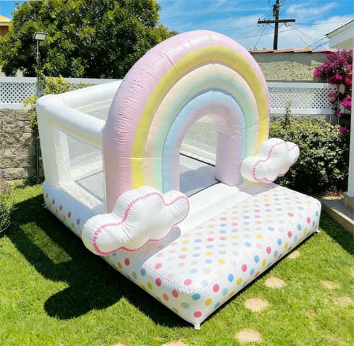 Inflatable Rainbow Cloud Bounce House Jumping Castle best