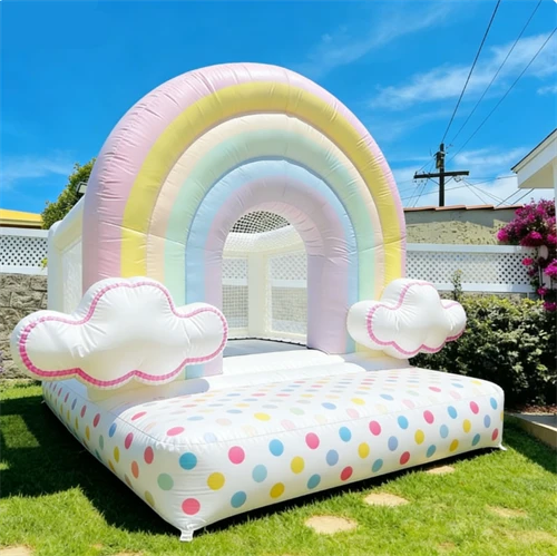 Inflatable Rainbow Cloud Bounce House Jumping Castle high quality