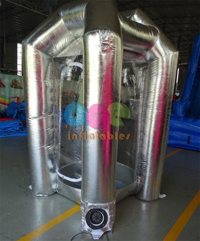 Silver Inflatable Money Booth